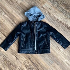 H&M | Toddler Boy | Lined Faux Leather Jacket